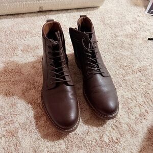 Men's Premium Leather Lace-Up Boots